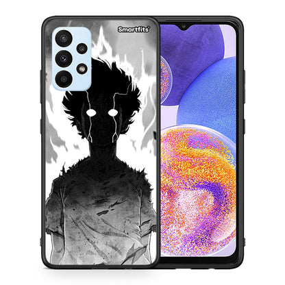 Θήκη Samsung A23 Anime Boy από τη Smartfits με σχέδιο στο πίσω μέρος και μαύρο περίβλημα | Samsung A23 Anime Boy case with colorful back and black bezels