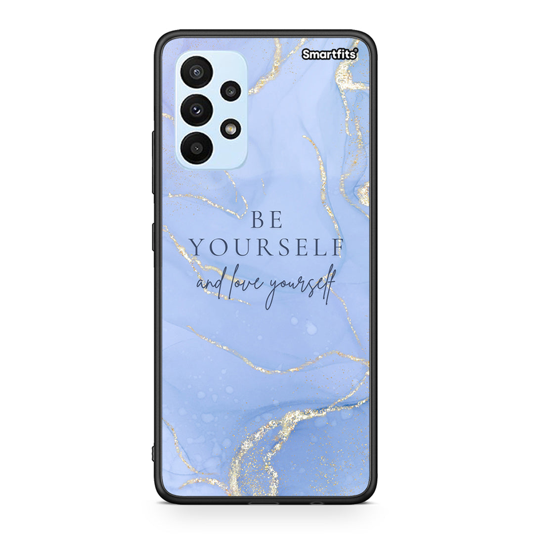 Samsung A23 Be Yourself θήκη από τη Smartfits με σχέδιο στο πίσω μέρος και μαύρο περίβλημα | Smartphone case with colorful back and black bezels by Smartfits