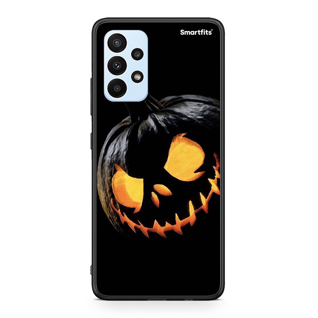 Samsung A23 Halloween Scary Pumpkin Θήκη από τη Smartfits με σχέδιο στο πίσω μέρος και μαύρο περίβλημα | Smartphone case with colorful back and black bezels by Smartfits