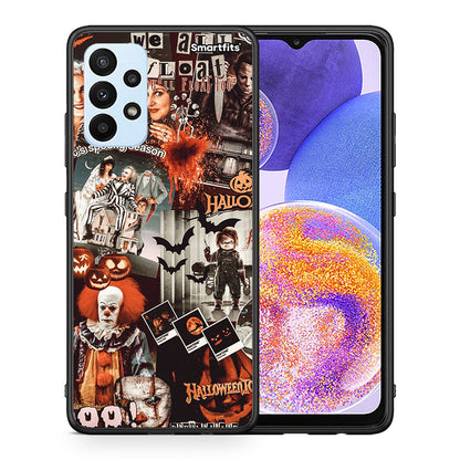 Θήκη Samsung A23 Halloween Spooky Season από τη Smartfits με σχέδιο στο πίσω μέρος και μαύρο περίβλημα | Samsung A23 Halloween Spooky Season case with colorful back and black bezels
