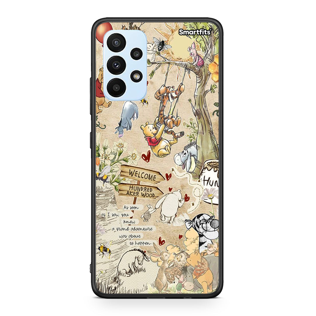 Samsung A23 Happy Friends θήκη από τη Smartfits με σχέδιο στο πίσω μέρος και μαύρο περίβλημα | Smartphone case with colorful back and black bezels by Smartfits