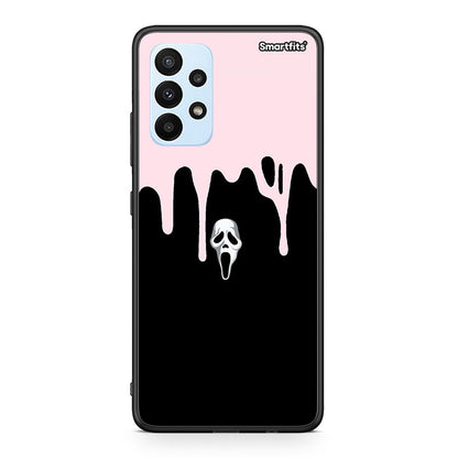 Samsung A23 Melting Halloween Mask Θήκη από τη Smartfits με σχέδιο στο πίσω μέρος και μαύρο περίβλημα | Smartphone case with colorful back and black bezels by Smartfits