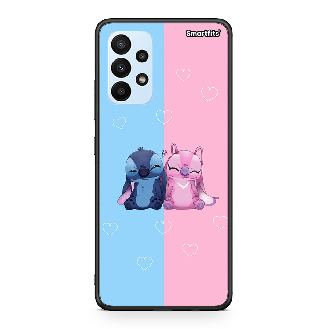 Samsung A23 Stitch And Angel θήκη από τη Smartfits με σχέδιο στο πίσω μέρος και μαύρο περίβλημα | Smartphone case with colorful back and black bezels by Smartfits