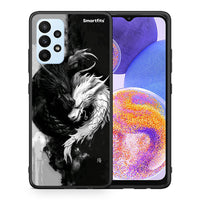 Thumbnail for Θήκη Samsung A23 Yin Yang από τη Smartfits με σχέδιο στο πίσω μέρος και μαύρο περίβλημα | Samsung A23 Yin Yang case with colorful back and black bezels