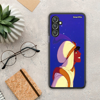 Θήκη Samsung Galaxy A24 4G Alladin And Jasmine Love 1 από τη Smartfits με σχέδιο στο πίσω μέρος και μαύρο περίβλημα | Samsung Galaxy A24 4G Alladin And Jasmine Love 1 Case with Colorful Back and Black Bezels