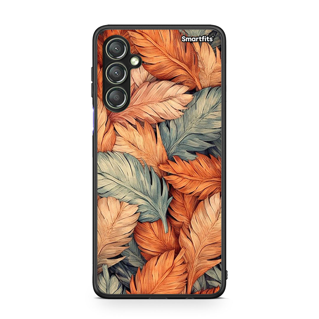 Θήκη Samsung Galaxy A24 4G Autumn Leaves από τη Smartfits με σχέδιο στο πίσω μέρος και μαύρο περίβλημα | Samsung Galaxy A24 4G Autumn Leaves Case with Colorful Back and Black Bezels