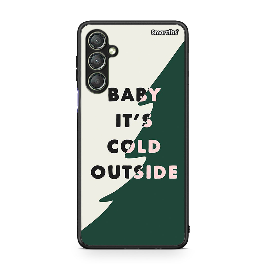 Θήκη Samsung Galaxy A24 4G Cold Outside από τη Smartfits με σχέδιο στο πίσω μέρος και μαύρο περίβλημα | Samsung Galaxy A24 4G Cold Outside Case with Colorful Back and Black Bezels