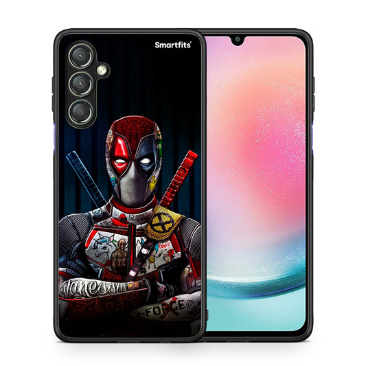 Θήκη Samsung Galaxy A24 4G Funny Guy από τη Smartfits με σχέδιο στο πίσω μέρος και μαύρο περίβλημα | Samsung Galaxy A24 4G Funny Guy Case with Colorful Back and Black Bezels