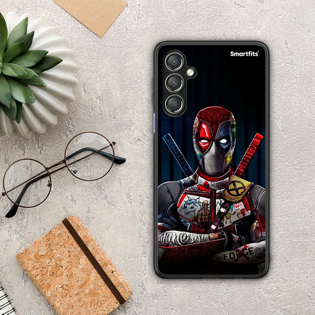 Θήκη Samsung Galaxy A24 4G Funny Guy από τη Smartfits με σχέδιο στο πίσω μέρος και μαύρο περίβλημα | Samsung Galaxy A24 4G Funny Guy Case with Colorful Back and Black Bezels