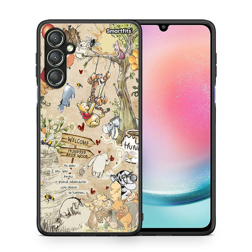Θήκη Samsung Galaxy A24 4G Happy Friends από τη Smartfits με σχέδιο στο πίσω μέρος και μαύρο περίβλημα | Samsung Galaxy A24 4G Happy Friends Case with Colorful Back and Black Bezels