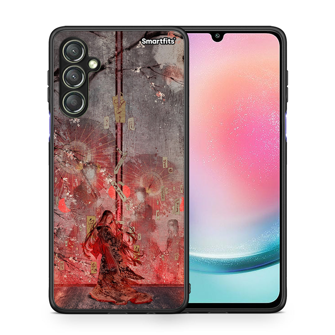 Θήκη Samsung Galaxy A24 4G Nezuko Kamado από τη Smartfits με σχέδιο στο πίσω μέρος και μαύρο περίβλημα | Samsung Galaxy A24 4G Nezuko Kamado Case with Colorful Back and Black Bezels