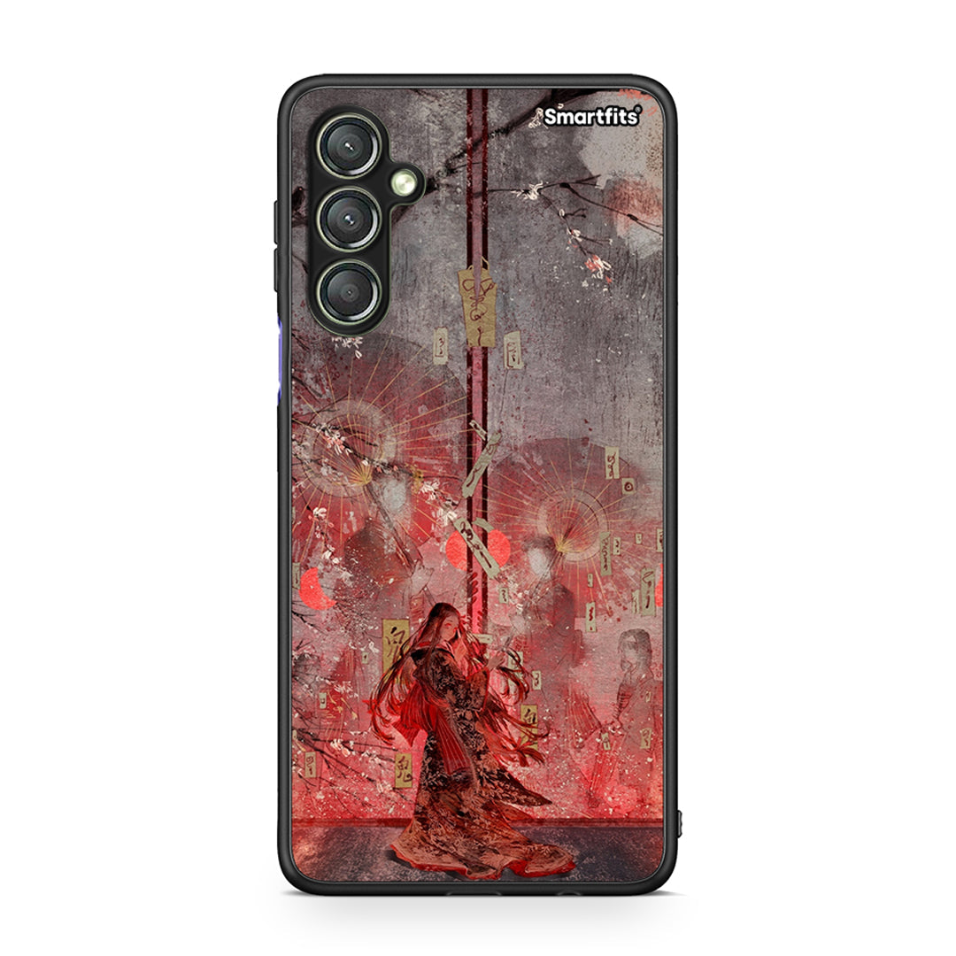 Θήκη Samsung Galaxy A24 4G Nezuko Kamado από τη Smartfits με σχέδιο στο πίσω μέρος και μαύρο περίβλημα | Samsung Galaxy A24 4G Nezuko Kamado Case with Colorful Back and Black Bezels