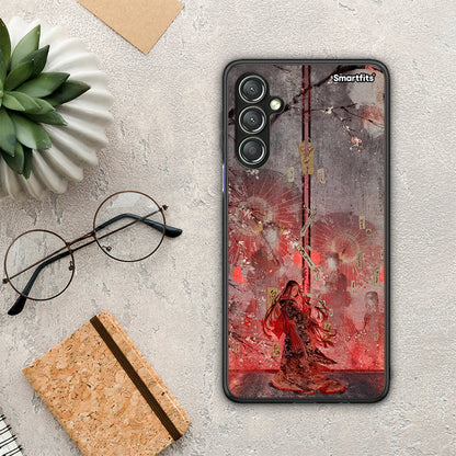 Θήκη Samsung Galaxy A24 4G Nezuko Kamado από τη Smartfits με σχέδιο στο πίσω μέρος και μαύρο περίβλημα | Samsung Galaxy A24 4G Nezuko Kamado Case with Colorful Back and Black Bezels