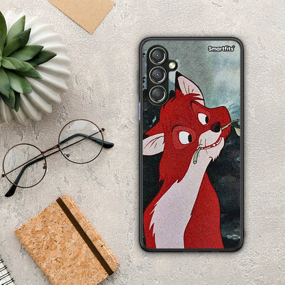 Θήκη Samsung Galaxy A24 4G Tod And Vixey Love 1 από τη Smartfits με σχέδιο στο πίσω μέρος και μαύρο περίβλημα | Samsung Galaxy A24 4G Tod And Vixey Love 1 Case with Colorful Back and Black Bezels