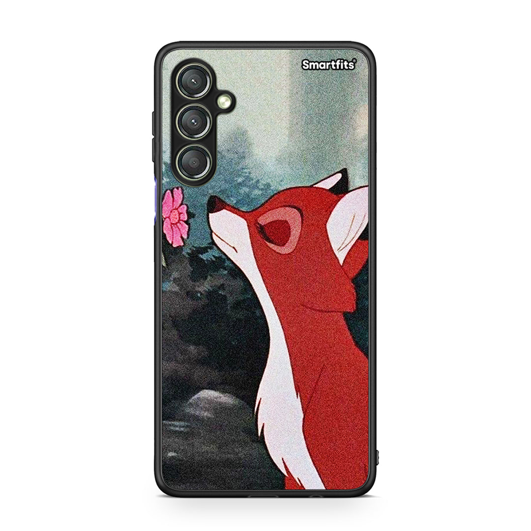 Θήκη Samsung Galaxy A24 4G Tod And Vixey Love 2 από τη Smartfits με σχέδιο στο πίσω μέρος και μαύρο περίβλημα | Samsung Galaxy A24 4G Tod And Vixey Love 2 Case with Colorful Back and Black Bezels
