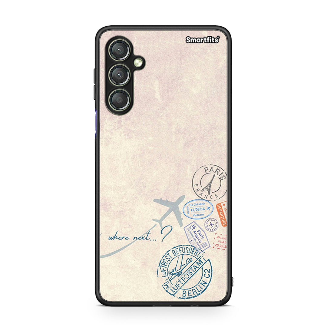 Θήκη Samsung Galaxy A24 4G Where Next από τη Smartfits με σχέδιο στο πίσω μέρος και μαύρο περίβλημα | Samsung Galaxy A24 4G Where Next Case with Colorful Back and Black Bezels