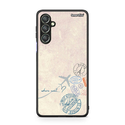 Θήκη Samsung Galaxy A24 4G Where Next από τη Smartfits με σχέδιο στο πίσω μέρος και μαύρο περίβλημα | Samsung Galaxy A24 4G Where Next Case with Colorful Back and Black Bezels