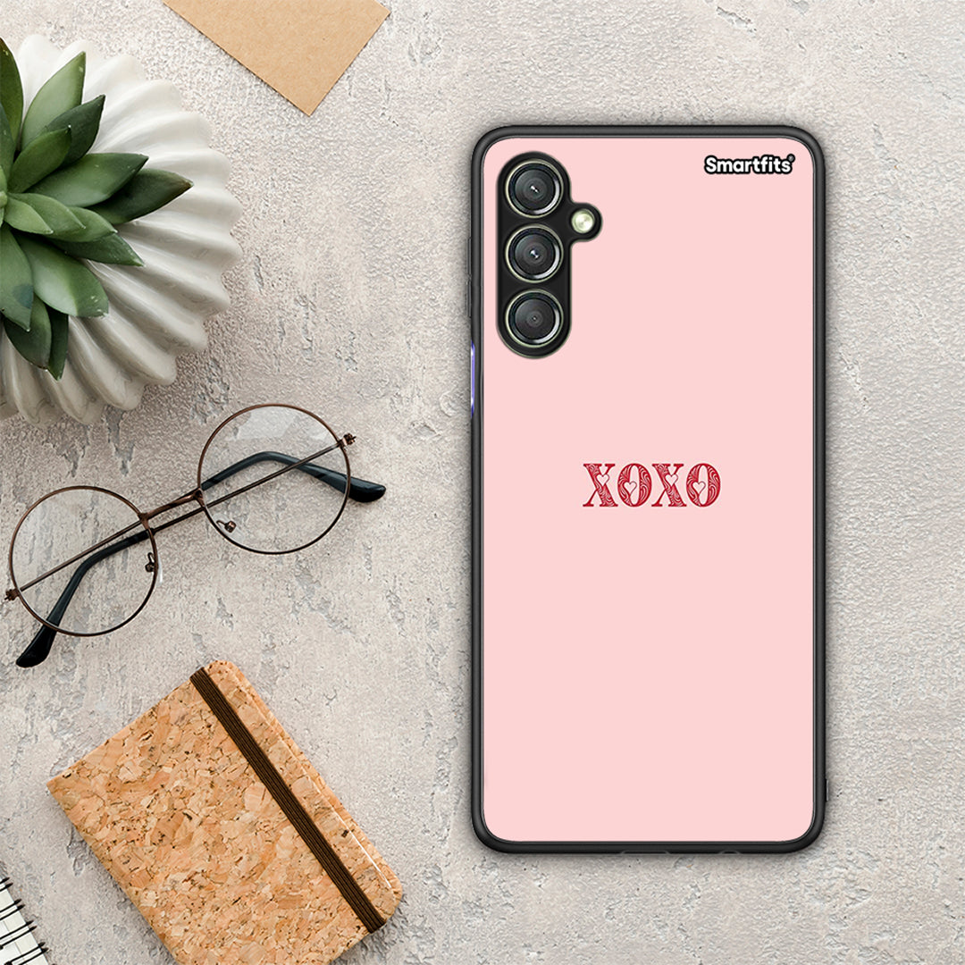 Θήκη Samsung Galaxy A24 4G XOXO Love από τη Smartfits με σχέδιο στο πίσω μέρος και μαύρο περίβλημα | Samsung Galaxy A24 4G XOXO Love Case with Colorful Back and Black Bezels