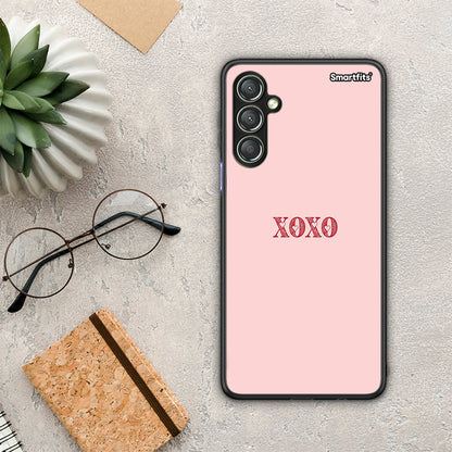 Θήκη Samsung Galaxy A24 4G XOXO Love από τη Smartfits με σχέδιο στο πίσω μέρος και μαύρο περίβλημα | Samsung Galaxy A24 4G XOXO Love Case with Colorful Back and Black Bezels