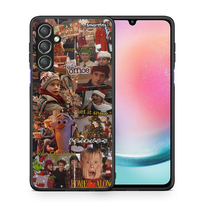 Θήκη Samsung Galaxy A24 4G Xmas Wishes από τη Smartfits με σχέδιο στο πίσω μέρος και μαύρο περίβλημα | Samsung Galaxy A24 4G Xmas Wishes Case with Colorful Back and Black Bezels