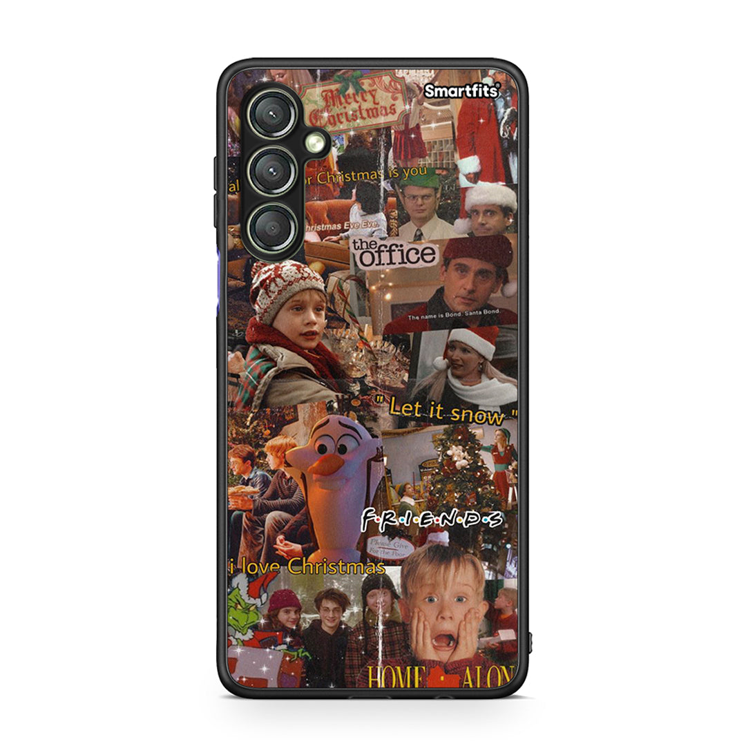 Θήκη Samsung Galaxy A24 4G Xmas Wishes από τη Smartfits με σχέδιο στο πίσω μέρος και μαύρο περίβλημα | Samsung Galaxy A24 4G Xmas Wishes Case with Colorful Back and Black Bezels
