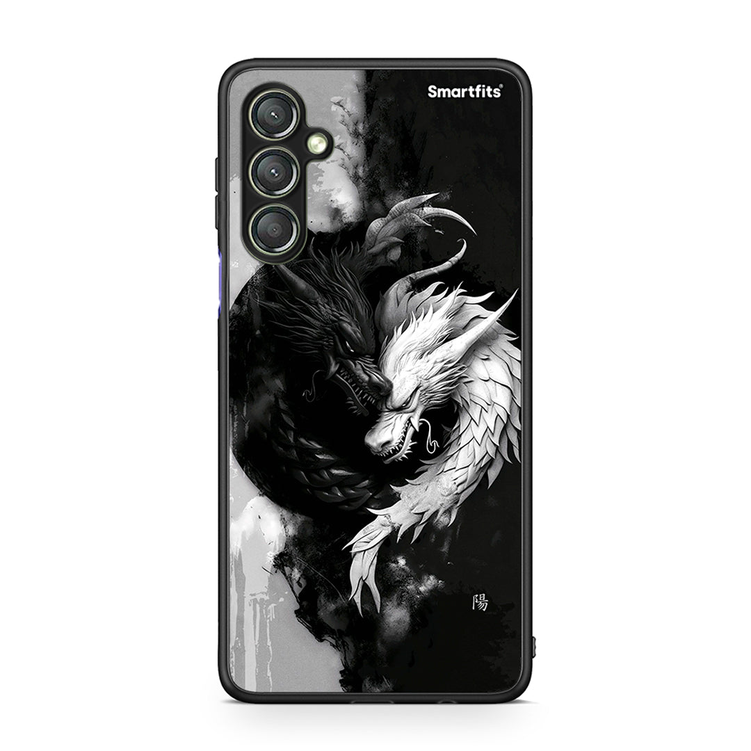 Θήκη Samsung Galaxy A24 4G Yin Yang από τη Smartfits με σχέδιο στο πίσω μέρος και μαύρο περίβλημα | Samsung Galaxy A24 4G Yin Yang Case with Colorful Back and Black Bezels