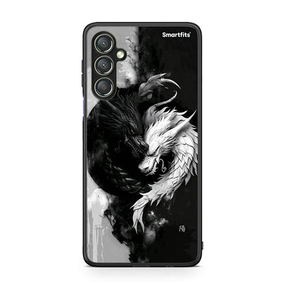 Θήκη Samsung Galaxy A24 4G Yin Yang από τη Smartfits με σχέδιο στο πίσω μέρος και μαύρο περίβλημα | Samsung Galaxy A24 4G Yin Yang Case with Colorful Back and Black Bezels
