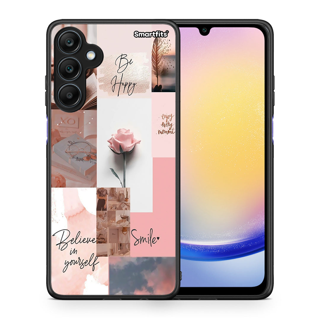 Θήκη Samsung Galaxy A25 5G Aesthetic Collage από τη Smartfits με σχέδιο στο πίσω μέρος και μαύρο περίβλημα | Samsung Galaxy A25 5G Aesthetic Collage case with colorful back and black bezels