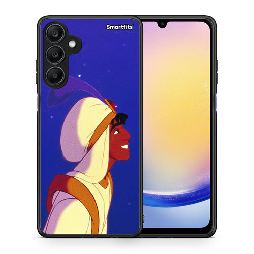 Θήκη Samsung Galaxy A25 5G Alladin And Jasmine Love 1 από τη Smartfits με σχέδιο στο πίσω μέρος και μαύρο περίβλημα | Samsung Galaxy A25 5G Alladin And Jasmine Love 1 case with colorful back and black bezels