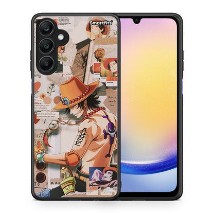 Θήκη Samsung Galaxy A25 5G Anime Collage από τη Smartfits με σχέδιο στο πίσω μέρος και μαύρο περίβλημα | Samsung Galaxy A25 5G Anime Collage case with colorful back and black bezels