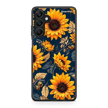 Samsung Galaxy A25 5G Autumn Sunflowers Θήκη από τη Smartfits με σχέδιο στο πίσω μέρος και μαύρο περίβλημα | Smartphone case with colorful back and black bezels by Smartfits
