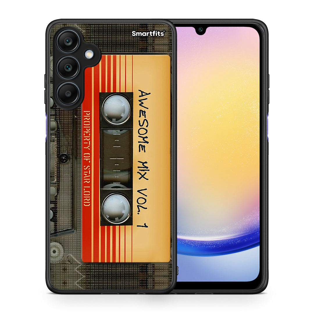 Θήκη Samsung Galaxy A25 5G Awesome Mix από τη Smartfits με σχέδιο στο πίσω μέρος και μαύρο περίβλημα | Samsung Galaxy A25 5G Awesome Mix case with colorful back and black bezels