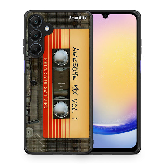 Θήκη Samsung Galaxy A25 5G Awesome Mix από τη Smartfits με σχέδιο στο πίσω μέρος και μαύρο περίβλημα | Samsung Galaxy A25 5G Awesome Mix case with colorful back and black bezels