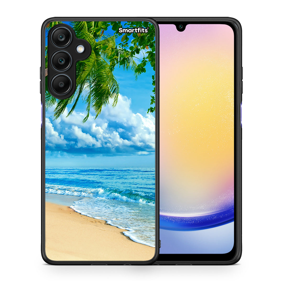Θήκη Samsung Galaxy A25 5G Beautiful Beach από τη Smartfits με σχέδιο στο πίσω μέρος και μαύρο περίβλημα | Samsung Galaxy A25 5G Beautiful Beach case with colorful back and black bezels