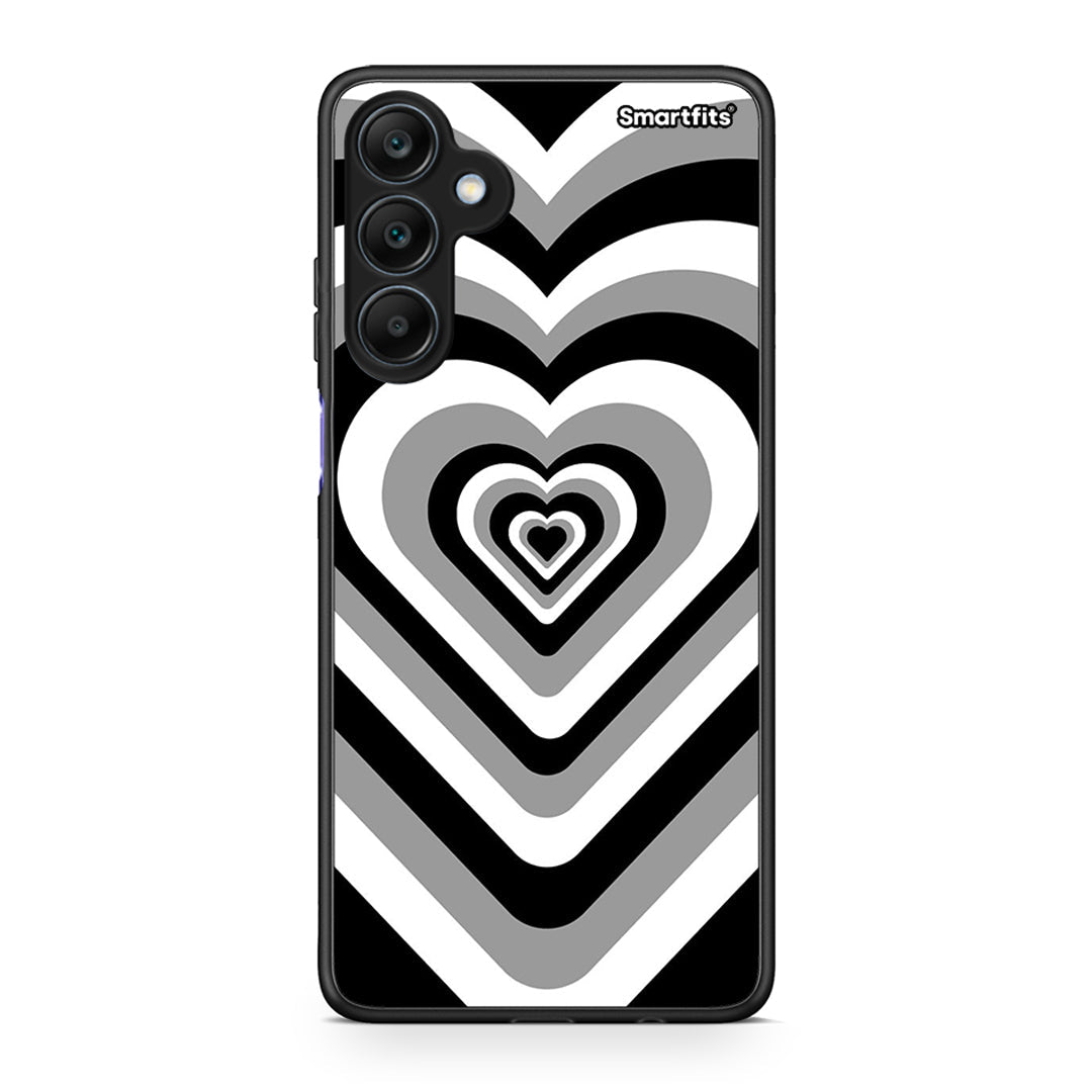 Samsung Galaxy A25 5G Black Hearts θήκη από τη Smartfits με σχέδιο στο πίσω μέρος και μαύρο περίβλημα | Smartphone case with colorful back and black bezels by Smartfits