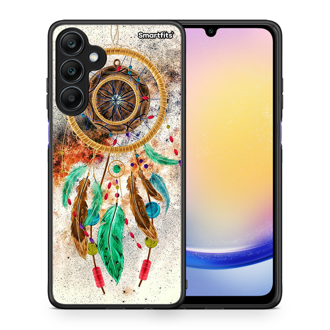 Θήκη Samsung Galaxy A25 5G DreamCatcher Boho από τη Smartfits με σχέδιο στο πίσω μέρος και μαύρο περίβλημα | Samsung Galaxy A25 5G DreamCatcher Boho case with colorful back and black bezels