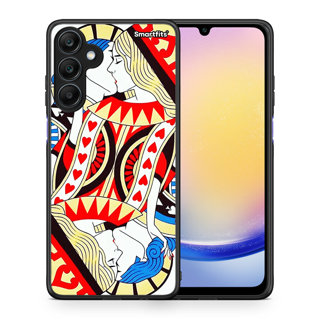 Θήκη Samsung Galaxy A25 5G Card Love από τη Smartfits με σχέδιο στο πίσω μέρος και μαύρο περίβλημα | Samsung Galaxy A25 5G Card Love case with colorful back and black bezels