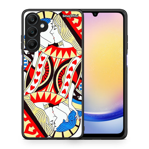 Θήκη Samsung Galaxy A25 5G Card Love από τη Smartfits με σχέδιο στο πίσω μέρος και μαύρο περίβλημα | Samsung Galaxy A25 5G Card Love case with colorful back and black bezels