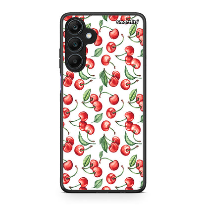 Samsung Galaxy A25 5G Cherry Summer θήκη από τη Smartfits με σχέδιο στο πίσω μέρος και μαύρο περίβλημα | Smartphone case with colorful back and black bezels by Smartfits