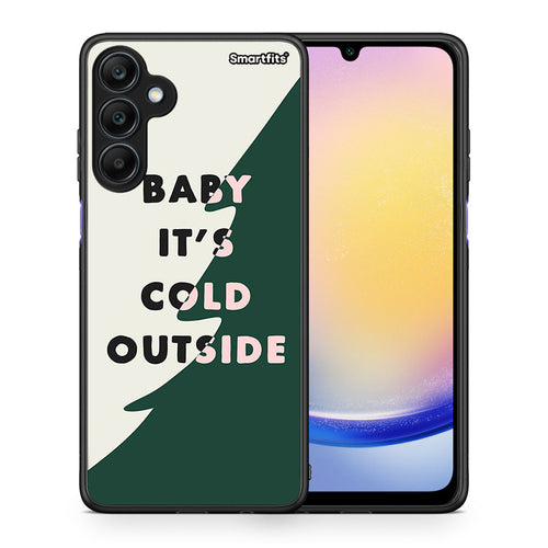 Θήκη Samsung Galaxy A25 5G Cold Outside από τη Smartfits με σχέδιο στο πίσω μέρος και μαύρο περίβλημα | Samsung Galaxy A25 5G Cold Outside case with colorful back and black bezels