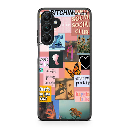 Samsung Galaxy A25 5G Collage Bitchin Θήκη Αγίου Βαλεντίνου από τη Smartfits με σχέδιο στο πίσω μέρος και μαύρο περίβλημα | Smartphone case with colorful back and black bezels by Smartfits