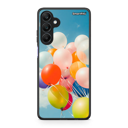Samsung Galaxy A25 5G Colorful Balloons θήκη από τη Smartfits με σχέδιο στο πίσω μέρος και μαύρο περίβλημα | Smartphone case with colorful back and black bezels by Smartfits