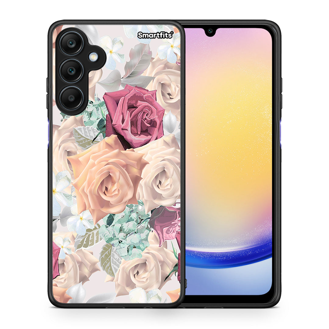 Θήκη Samsung Galaxy A25 5G Bouquet Floral από τη Smartfits με σχέδιο στο πίσω μέρος και μαύρο περίβλημα | Samsung Galaxy A25 5G Bouquet Floral case with colorful back and black bezels