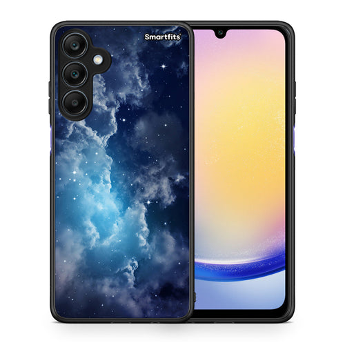 Θήκη Samsung Galaxy A25 5G Blue Sky Galaxy από τη Smartfits με σχέδιο στο πίσω μέρος και μαύρο περίβλημα | Samsung Galaxy A25 5G Blue Sky Galaxy case with colorful back and black bezels