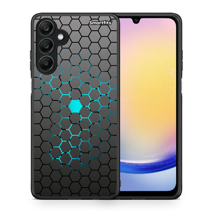 Θήκη Samsung Galaxy A25 5G Hexagonal Geometric από τη Smartfits με σχέδιο στο πίσω μέρος και μαύρο περίβλημα | Samsung Galaxy A25 5G Hexagonal Geometric case with colorful back and black bezels