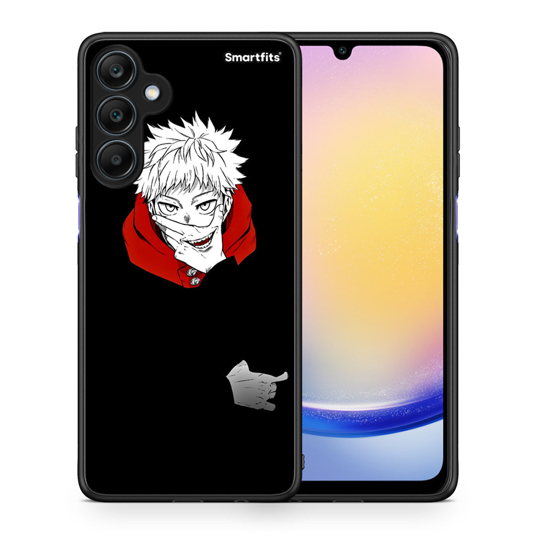 Θήκη Samsung Galaxy A25 5G Itadori Anime από τη Smartfits με σχέδιο στο πίσω μέρος και μαύρο περίβλημα | Samsung Galaxy A25 5G Itadori Anime case with colorful back and black bezels