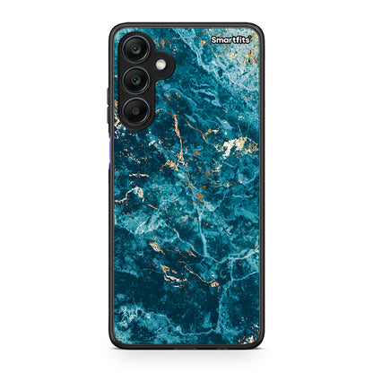 Samsung Galaxy A25 5G Marble Blue θήκη από τη Smartfits με σχέδιο στο πίσω μέρος και μαύρο περίβλημα | Smartphone case with colorful back and black bezels by Smartfits