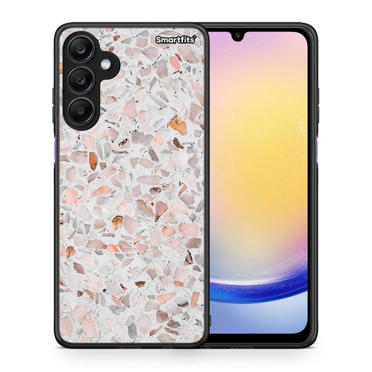 Θήκη Samsung Galaxy A25 5G Marble Terrazzo από τη Smartfits με σχέδιο στο πίσω μέρος και μαύρο περίβλημα | Samsung Galaxy A25 5G Marble Terrazzo case with colorful back and black bezels