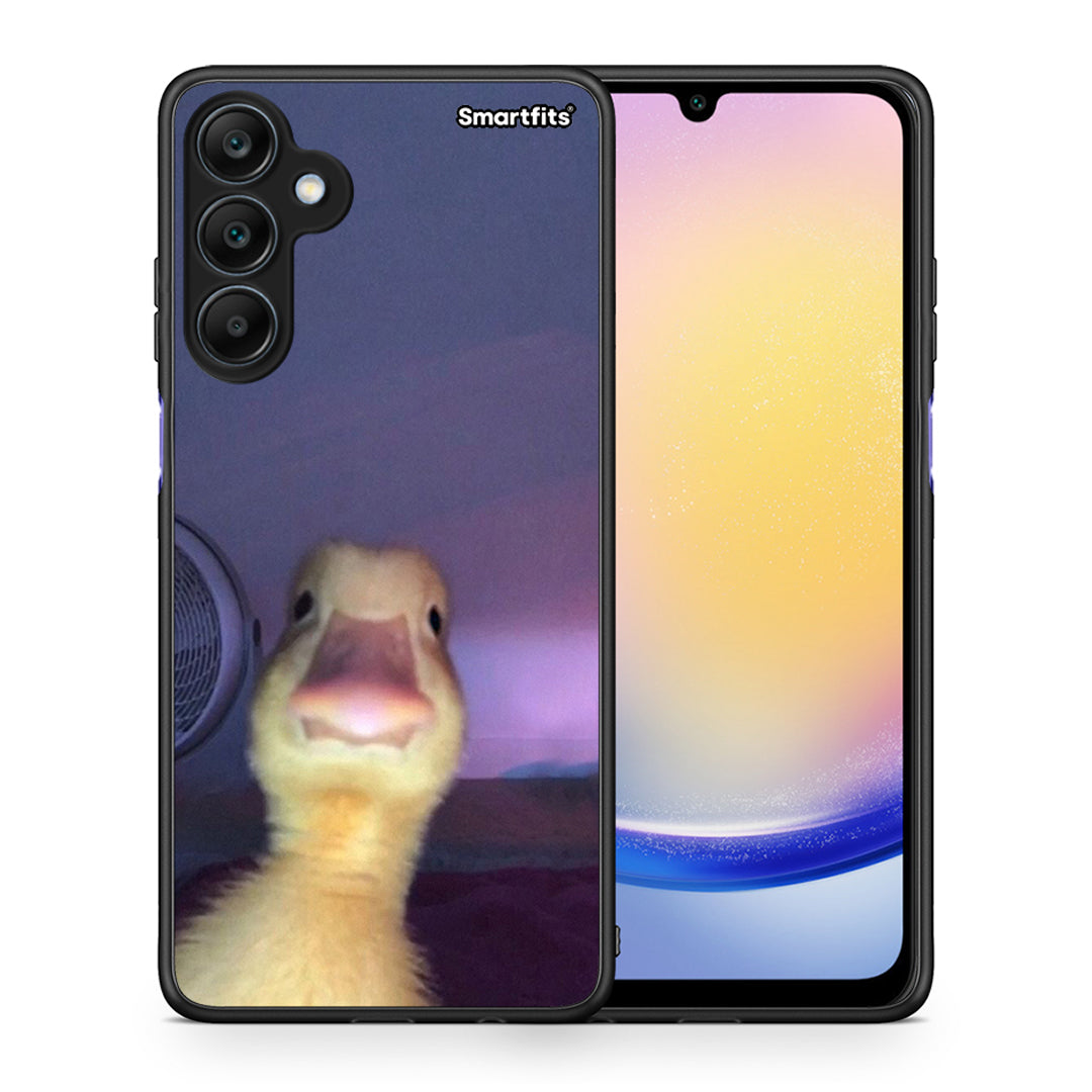 Θήκη Samsung Galaxy A25 5G Meme Duck από τη Smartfits με σχέδιο στο πίσω μέρος και μαύρο περίβλημα | Samsung Galaxy A25 5G Meme Duck case with colorful back and black bezels
