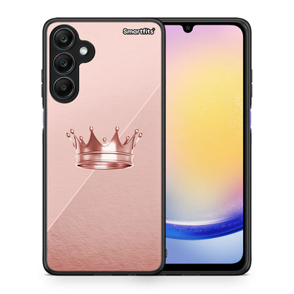 Θήκη Samsung Galaxy A25 5G Crown Minimal από τη Smartfits με σχέδιο στο πίσω μέρος και μαύρο περίβλημα | Samsung Galaxy A25 5G Crown Minimal case with colorful back and black bezels